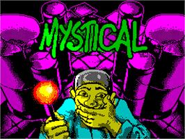 Title screen of Mystical on the Sinclair ZX Spectrum.
