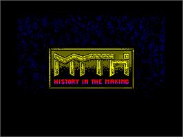 Title screen of Myth - History In The Making on the Sinclair ZX Spectrum.