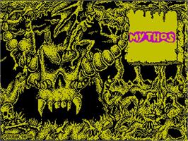 Title screen of Mythos on the Sinclair ZX Spectrum.