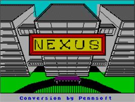 Title screen of N.E.X.U.S. on the Sinclair ZX Spectrum.