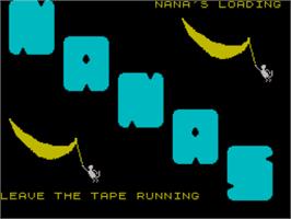 Title screen of Naanas on the Sinclair ZX Spectrum.