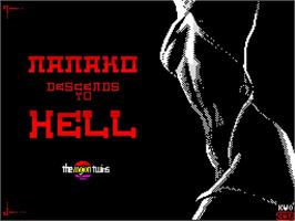 Title screen of Nanako Descends To Hell on the Sinclair ZX Spectrum.