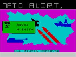 Title screen of Nato Alert on the Sinclair ZX Spectrum.