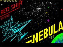 Title screen of Nebula on the Sinclair ZX Spectrum.