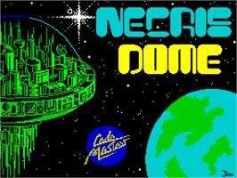 Title screen of Necris Dome on the Sinclair ZX Spectrum.