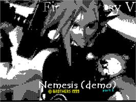 Title screen of Nemesis on the Sinclair ZX Spectrum.