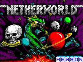 Title screen of Netherworld on the Sinclair ZX Spectrum.