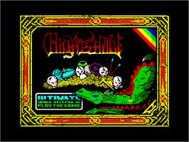 Title screen of Nightshade on the Sinclair ZX Spectrum.