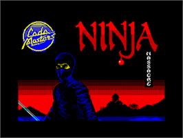 Title screen of Ninja Massacre on the Sinclair ZX Spectrum.