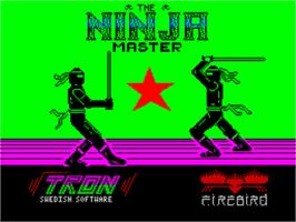 Title screen of Ninja Master on the Sinclair ZX Spectrum.