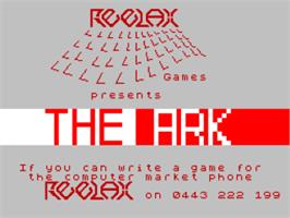 Title screen of Noah on the Sinclair ZX Spectrum.