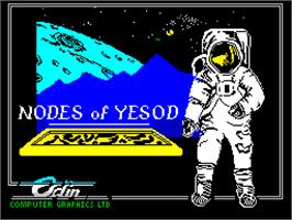 Title screen of Nodes of Yesod on the Sinclair ZX Spectrum.