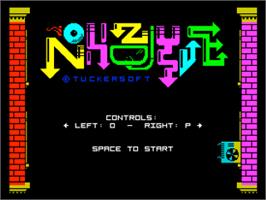 Title screen of Nohzdyve on the Sinclair ZX Spectrum.