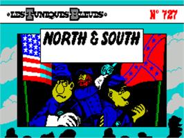 Title screen of North And South on the Sinclair ZX Spectrum.