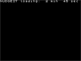 Title screen of Nudge It on the Sinclair ZX Spectrum.