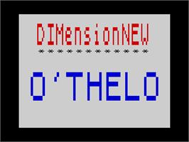Title screen of O'thelo on the Sinclair ZX Spectrum.