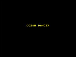 Title screen of Ocean Dancer on the Sinclair ZX Spectrum.