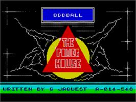 Title screen of Odd Ball on the Sinclair ZX Spectrum.