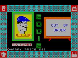 Title screen of Odd Job Eddie on the Sinclair ZX Spectrum.