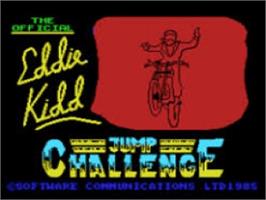 Title screen of Official Eddie Kidd Jump Challenge, The on the Sinclair ZX Spectrum.