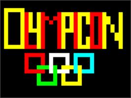 Title screen of Olympicon on the Sinclair ZX Spectrum.