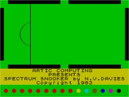 Title screen of On Cue on the Sinclair ZX Spectrum.