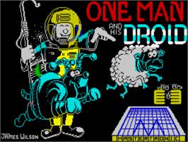Title screen of One Man And His Droid 2 on the Sinclair ZX Spectrum.