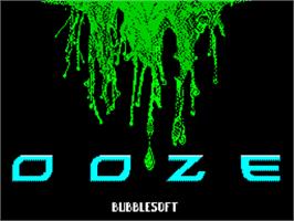 Title screen of Ooze on the Sinclair ZX Spectrum.