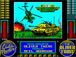 Title screen of Operation Gunship on the Sinclair ZX Spectrum.