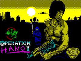 Title screen of Operation Hanoi on the Sinclair ZX Spectrum.