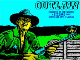 Title screen of Outlaw on the Sinclair ZX Spectrum.