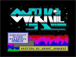 Title screen of Overkill on the Sinclair ZX Spectrum.