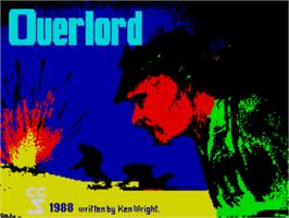 Title screen of Overlord on the Sinclair ZX Spectrum.