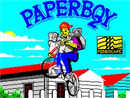 Title screen of Paperboy 2 on the Sinclair ZX Spectrum.