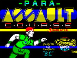 Title screen of Para Assault Course on the Sinclair ZX Spectrum.