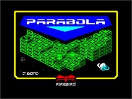 Title screen of Parabola on the Sinclair ZX Spectrum.