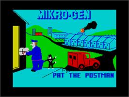 Title screen of Pat The Postman on the Sinclair ZX Spectrum.