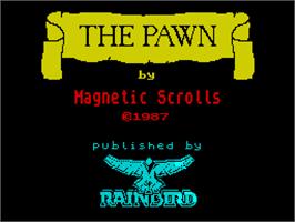 Title screen of Pawn, The on the Sinclair ZX Spectrum.