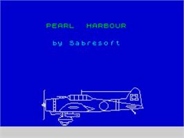 Title screen of Pearl Harbour on the Sinclair ZX Spectrum.
