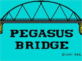 Title screen of Pegasus Bridge on the Sinclair ZX Spectrum.