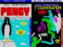 Title screen of Pengy on the Sinclair ZX Spectrum.