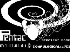 Title screen of Pentac on the Sinclair ZX Spectrum.
