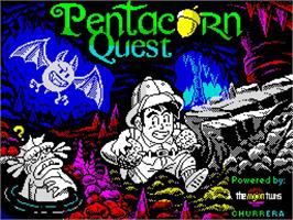 Title screen of Pentacorn Quest on the Sinclair ZX Spectrum.