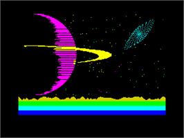 Title screen of Phasorchase on the Sinclair ZX Spectrum.