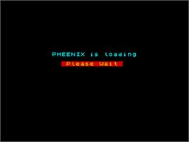 Title screen of Pheenix on the Sinclair ZX Spectrum.