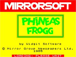Title screen of Phineas Frogg on the Sinclair ZX Spectrum.