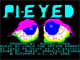 Title screen of Pi-eyed on the Sinclair ZX Spectrum.