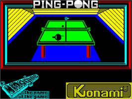 Title screen of Ping-pong on the Sinclair ZX Spectrum.
