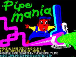 Title screen of Pipe Mania on the Sinclair ZX Spectrum.