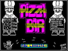 Title screen of Pizza Bar on the Sinclair ZX Spectrum.